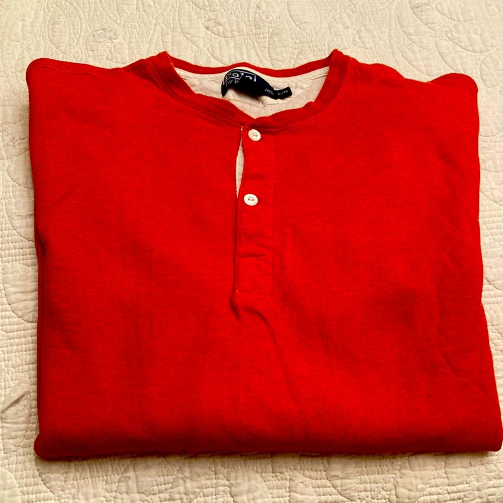 Polo by Ralph Lauren large thermal cotton with insulation layer. Soft orange
